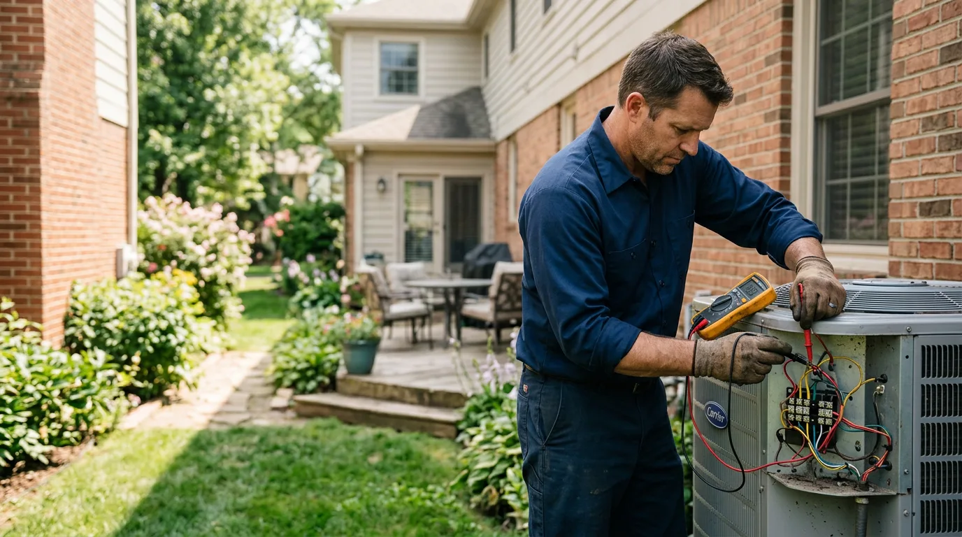 HVAC technician working near Columbia, IA
